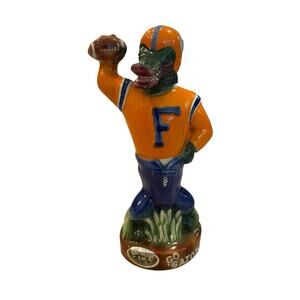 Vintage 1972 Florida GATORS Football Whiskey Decanter Quarterback Ezra Brooks